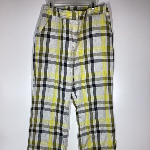 Current Air Los Angeles Plaid striped straight leg pants Size Medium - Picture 2 of 15